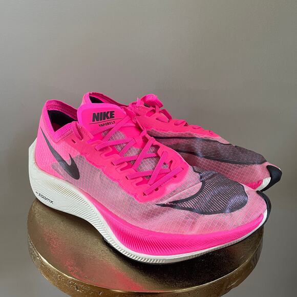 Nike ZoomX Vaporfly NEXT% Pink Blast Shoes | Mens 12, Marathon Racer EUC Worn 1X - Picture 9 of 15